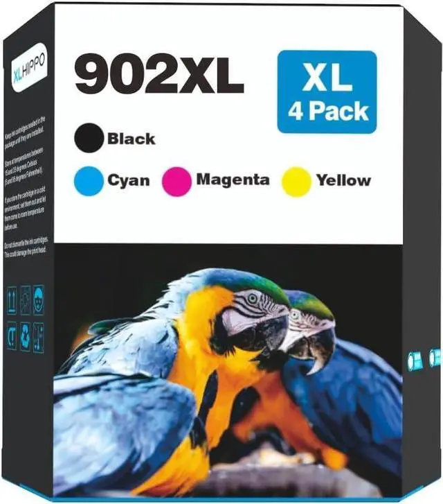 Main image of 902XL Ink Cartridges Replacement for HP Ink 902 HP 902XL Ink Cartridges for HP Printers OfficeJet Pro 6978 6968 6970 6975 6950 6962 6958 (902 XL 4 Pack)
