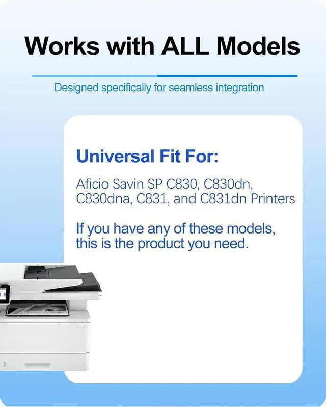 Alt view image 4 of 7 - MasaiMara SP C830 Compatible Toner Cartridges Replacement for Ricoh Aficio Savin SP C830 C830dn C830dna C831 C831dn Printer (Black, Cyan, Magenta, Yellow, 4 Pack)