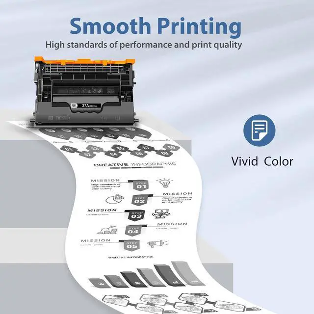 Alt view image 2 of 7 - 37A Toner Cartridges Compatible for Laser Jet Enterprise M607dn M607n M608n