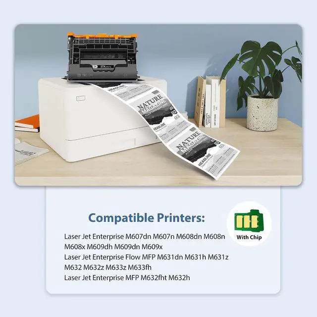 Alt view image 3 of 7 - 37A Toner Cartridges Compatible for Laser Jet Enterprise M607dn M607n M608n