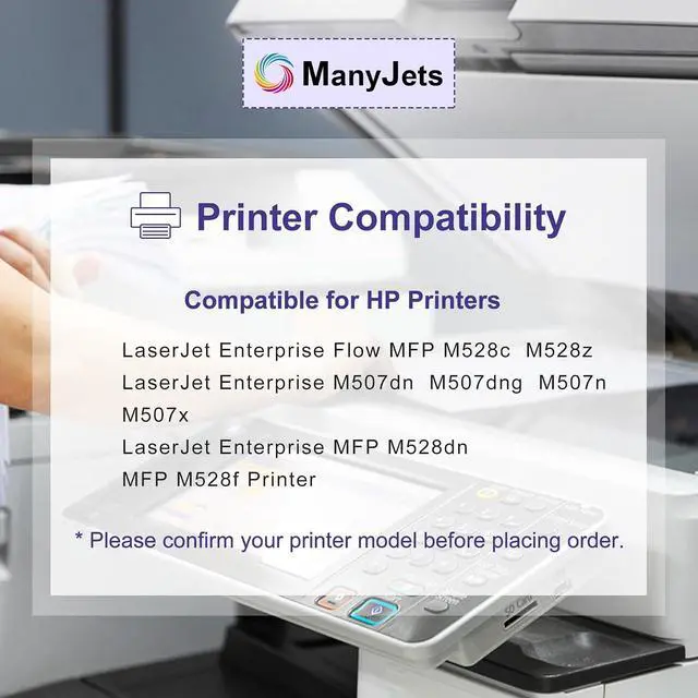 Alt view image 2 of 7 - Compatible CF289Y 89Y Black Toner Cartridge with Chip Replacement for HP 89Y CF289Y Black Toner Cartridges for LaserJet M507n M507dn M507x M528dn M528f M528c M528z Series Printers (1-Pack)