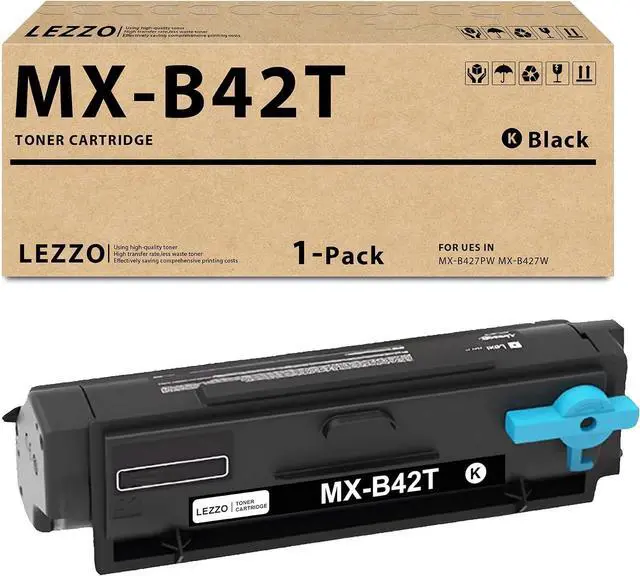 Main image of Lezzo MX-B42T Toner Cartridge 1-Pack (with Chip) MX-B42T Black Toner Replacement for Sharp MX-B42T 25B3430 Toner Cartridge for MX-B427PW MX-B427W Printer