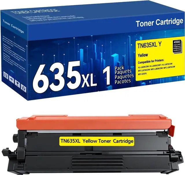 Main image of 1 Pack TN635 TN635XL Yellow Toner Cartridge Replacement for Brother TN635XL Toner Work for HL-L8430CDW, HL-L8430CDWT, HL-L8570CDW,MFC-L8730CDW, MFC-L8930CDW, MFC-L8970CDW and MFC-EX575 Printers