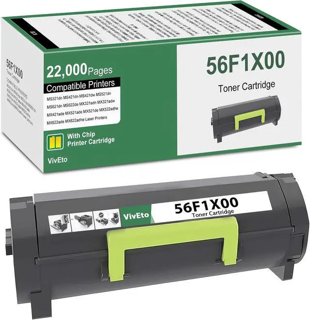 Main image of Extra High Yield 56F1X00 Black Toner Cartridge with New Chip MS421 Toner