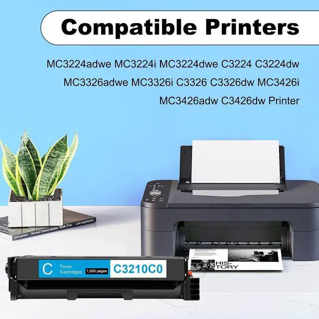 Alt view image 2 of 5 - C3210C0 MC3224 Toner Cartridges Compatible for Lexmark C3224 C3326 Toner Cartridge C3210C0 for C3210 C3326 C3426 MC3224 MC3326 MC3426 Laser Printers (C)
