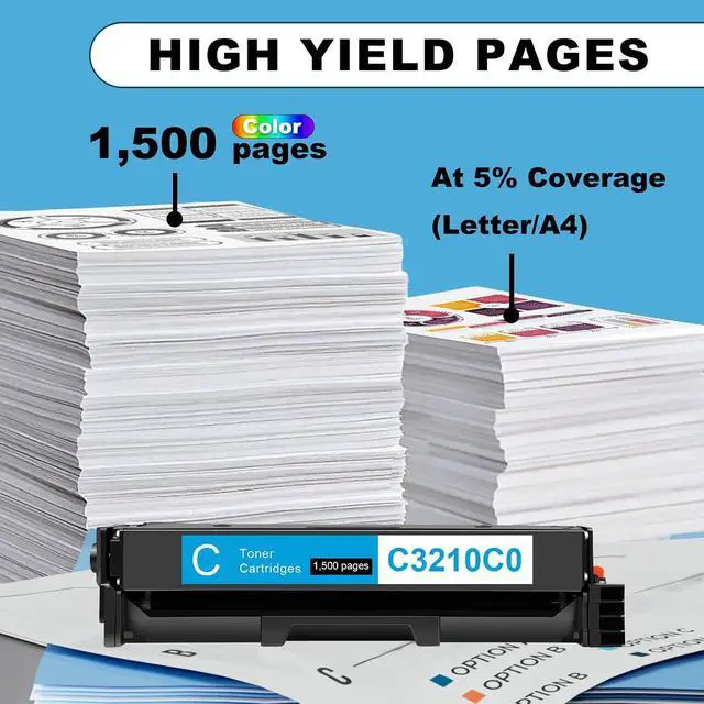 Alt view image 3 of 5 - C3210C0 MC3224 Toner Cartridges Compatible for Lexmark C3224 C3326 Toner Cartridge C3210C0 for C3210 C3326 C3426 MC3224 MC3326 MC3426 Laser Printers (C)