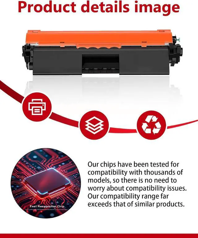 Alt view image 4 of 6 - 051 Toner Cartridge Replacement for Canon CRG051 051H CRG051H