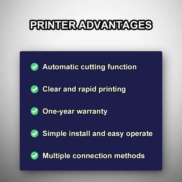 Alt view image 7 of 7 - MR.BOSS Loyverse 80mm Thermal Receipt Printer with Automatic Cutter, Bluetooth and WiFi Connectivity, Compatible with Android, Windows, Mac, High-Speed Printing for POS Systems