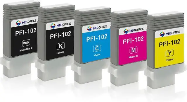 Main image of PFI-102 Ink Cartridge PFI-102MBK PFI-102Y PFI-102BK PFI-102C PFI-102M 5Pack