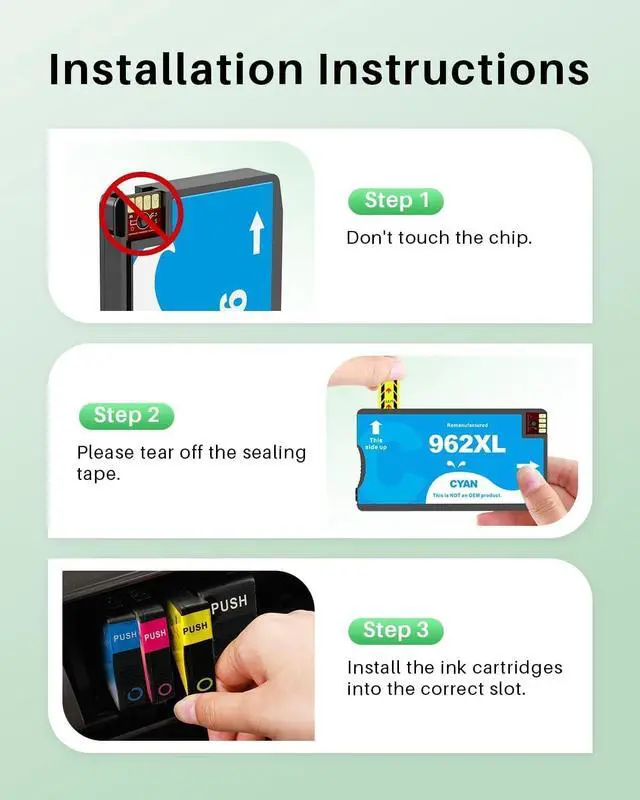 Alt view image 4 of 4 - 962XL Ink Cartridge Combo Pack Compatible for HP 962XL, 1 Black