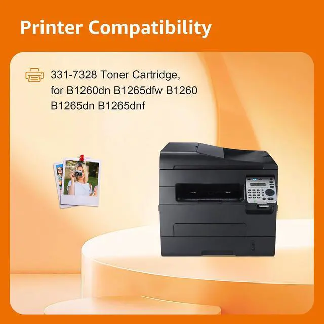 Alt view image 3 of 7 - B1260 B1265 Black Toner Cartridge High Yield Replacement for 331-7328 RWXNT DRYXV G9W85 B126X Toner Set Compatible with Dell B1260dn B1260 B1265dn B1265dnf B1265dfw Laser Printer(2-Pack)