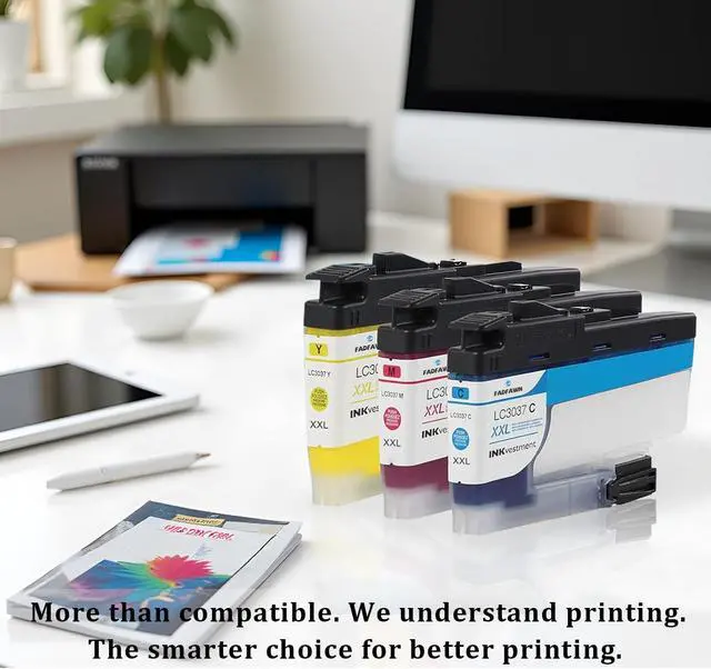 Alt view image 7 of 7 - LC30373PKS XXL LC3037 C/M/Y Ink Cartridges Super High Yield 3-Pack - Replacement for Brother LC3037 LC3039 XXL Ink Cartridges Work with Printer MFC-J5845DW MFC-J5945DW MFC-J6945DW MFC-J6545DW