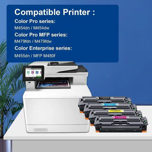 Alt view image 2 of 7 - 414A Toner Cartridges 4 Pack Replacement for HP 414A 414X