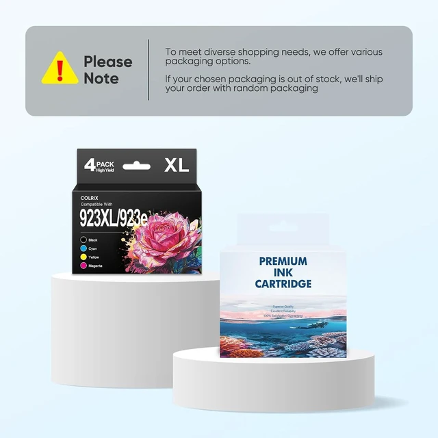 Alt view image 5 of 7 - 923XL 8130e 8125e Ink Cartridges Combo Pack for HP 923 Ink