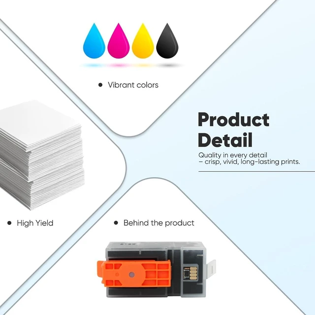 Alt view image 6 of 7 - 923XL 8130e 8125e Ink Cartridges Combo Pack for HP 923 Ink