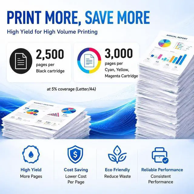 Alt view image 3 of 7 - 305A Toner Cartridges 4-Pack BK/C/M/Y Replacement for HP 305X 305A CE410A