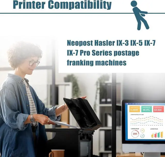 Alt view image 3 of 7 - Compatible IXINK357 Quadient Neopost Ink Cartridge Work for IX-3 IX-5 IX-7 IX-7 Pro Series Franking Machine Fluorescent Red Postage Ink Cartridge, 2 Pack Standard Capacity