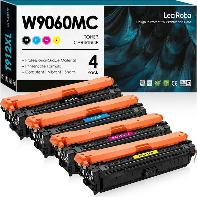 Main image of LeciRoba Compatible Toner Cartridge Replacement for HP W9060 W9060MC W9061MC W9062MC W9063MC Toner Cartridge for HP Color Managed E55040 E55040DW E55040dn MFP E57540dn E57540C Printer Ink (4-Pack)