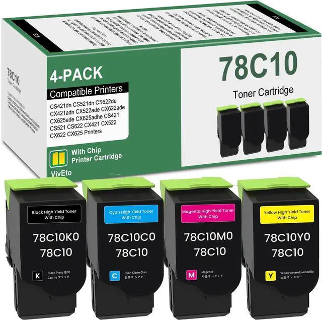 Main image of 78C10 CS421 CX522 Toner Cartridge 78C10K0 78C10C0 78C10M0 78C10Y0 CX421 Ink