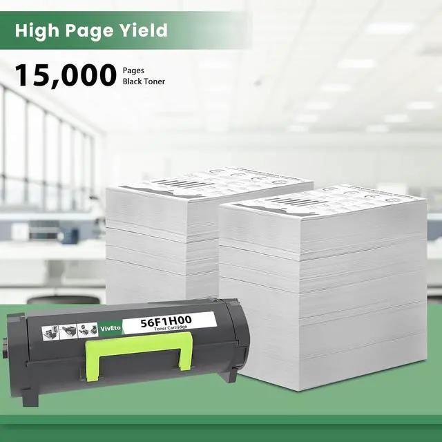 Alt view image 3 of 7 - 56F1H00 Toner Cartridge Black with New Chip 1-Pack High Yield 56F1H00 Ink