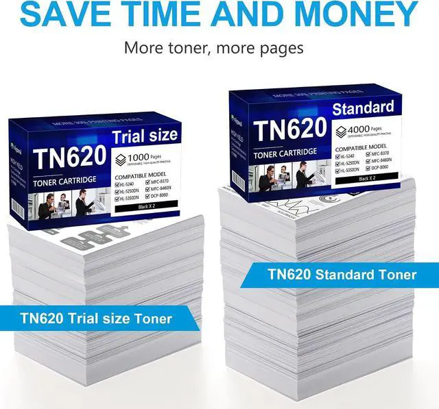 Alt view image 3 of 7 - TN620 TN-620 Toner Cartridge TN620XL High Yield Toner