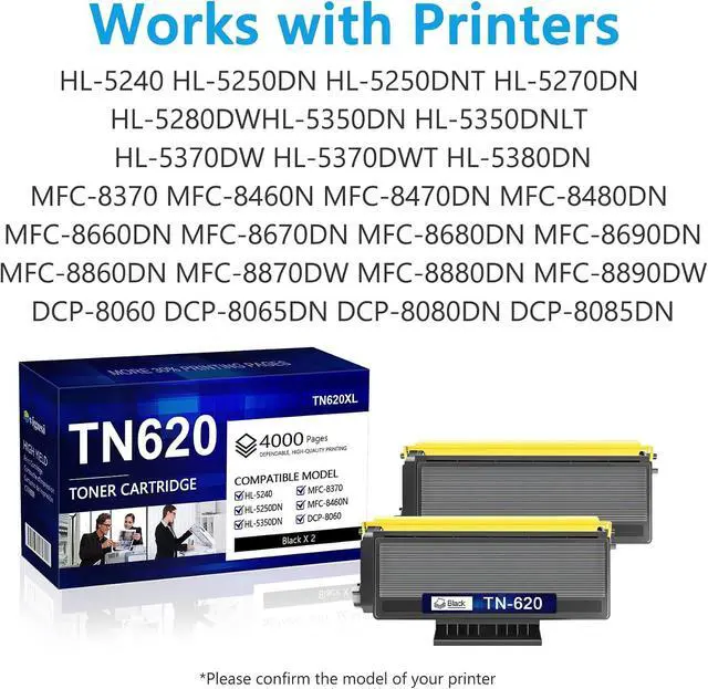 Alt view image 2 of 7 - TN620 TN-620 Toner Cartridge TN620XL High Yield Toner