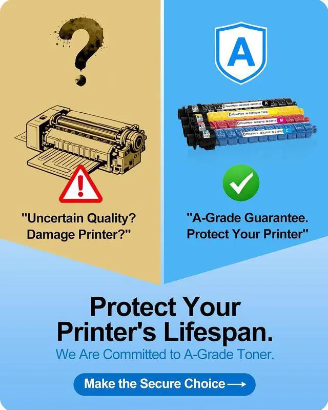 Alt view image 2 of 7 - MasaiMara IM C3010 IM C3510 Toner Cartridges Compatible for Ricoh IM C3010 IM C3510 IMC3010 IMC3510 Printer (Black, Yellow, Magenta, Cyan, 842550 842551 842552 842553, 4-Pack)