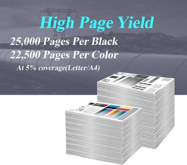 Alt view image 3 of 6 - W9160MC Toner Cartridge Compatible for HP W9160MC W9161MC W9162MC W9163MC High Yield Toner Replacement Color LaserJet Managed MFP E87740dn/z E87750dn/z E87760dn/z E87770dn/z Printers 4 Pack