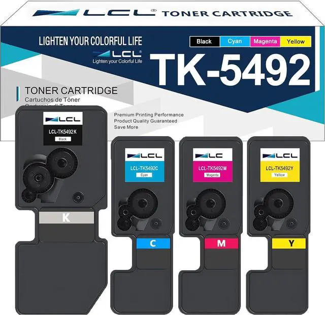 Main image of LCL TK-5492 Toner Cartridge Replacement for Kyocera TK-5492 TK-5492K TK-5492C TK-5492M TK-5492Y for ECOSYS MA2101 MA2101cwfx MA2101cfx PA2101 PA2101cx PA2101cwx Printer (Black Cyan Magenta Yellow)