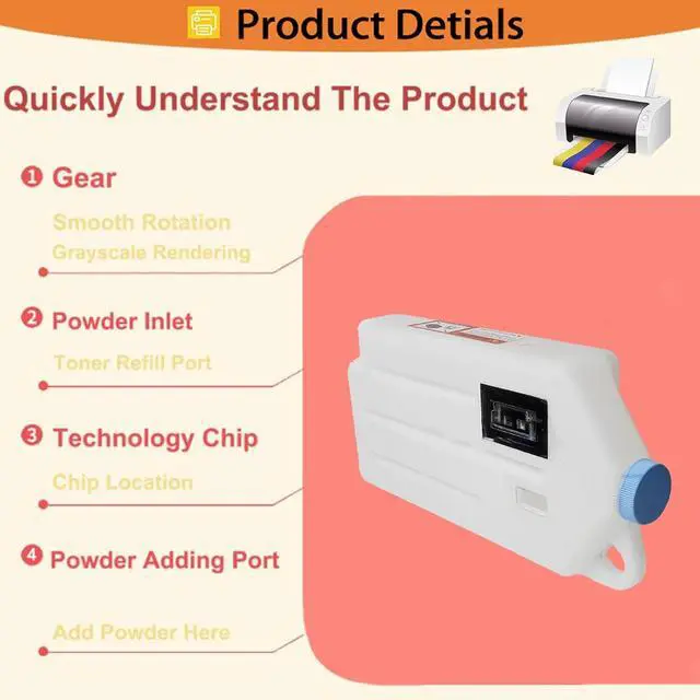 Alt view image 4 of 7 - WT-204 WT204 Waste Toner Container Box Compatible for Canon C7055 C7065 C7260 C7270 C7565i C7570i C7580i C9065 C9075 C9270 C7765i C7780i Printers, High Yield 50,000 Pages 1Pack
