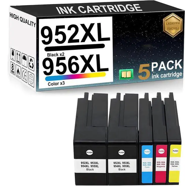 Main image of 952 956XL Compatible Ink Cartridge Combo Pack for HP 952 956XL Compatible Printers OfficeJet Pro 8210 7720 7730 for HP DeskJet Ink Advantage High Yield New UpgradeBlack x2+Color