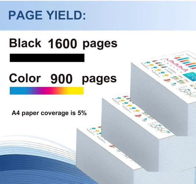 Alt view image 3 of 7 - 952 956XL Compatible Ink Cartridge Combo Pack for HP 952 956XL Compatible Printers OfficeJet Pro 8210 7720 7730 for HP DeskJet Ink Advantage High Yield New UpgradeBlack x2+Color