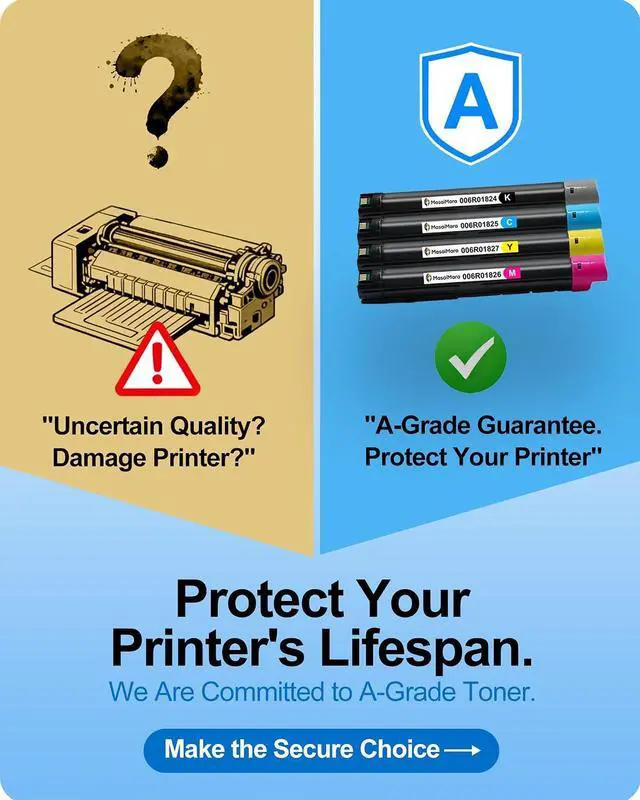Alt view image 2 of 7 - MasaiMara High Capacity C7120 C7125 C7130 006R01824 006R01825 006R01826 006R01827 Compatible Toner Cartridges for Xerox Versalink C7120 C7125 C7130 Printer (Black Cyan Magenta Yellow, 4-Pack)