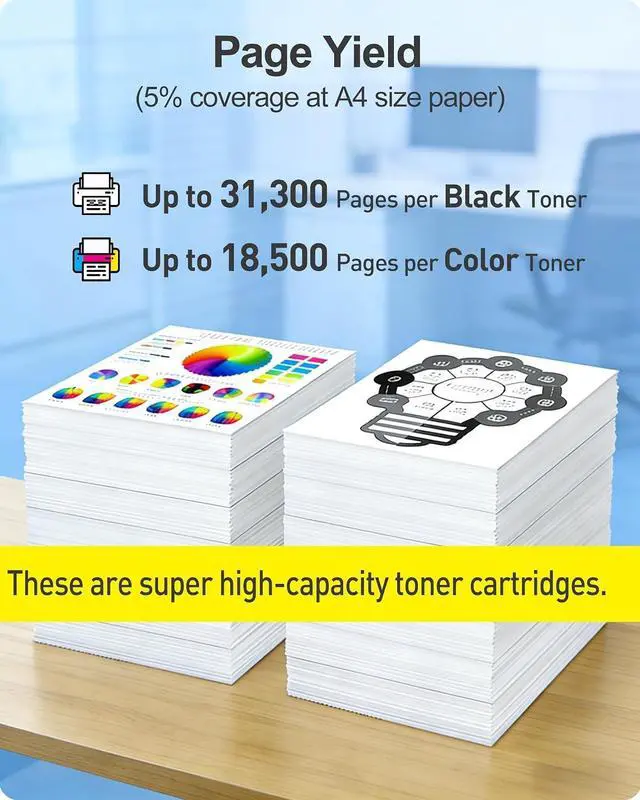 Alt view image 5 of 7 - MasaiMara High Capacity C7120 C7125 C7130 006R01824 006R01825 006R01826 006R01827 Compatible Toner Cartridges for Xerox Versalink C7120 C7125 C7130 Printer (Black Cyan Magenta Yellow, 4-Pack)