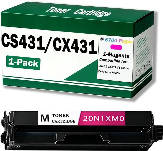 Main image of CS431 CX431 Toner Cartridge Extra High Yield 20N1XM0 Compatible for Lexmark CS431 CX431 CS431dw CX431adw6700 Pages 1 Magenta