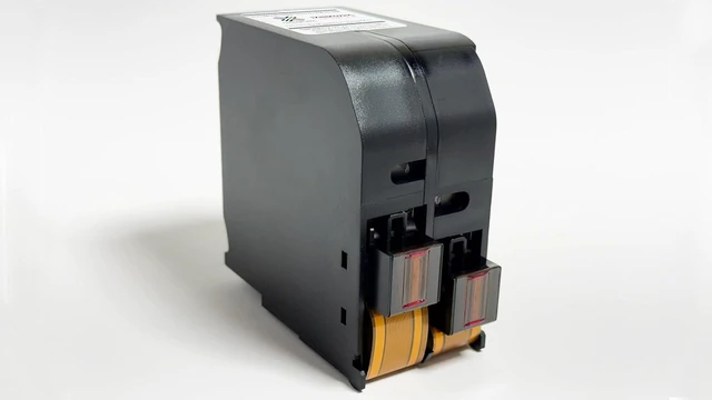 Alt view image 5 of 7 - Compatible Ink Cartridge for Quadient US_IXINK57HC (IXINK57HC) HIGH Capacity Compatible with iX-5 and iX-7 Postage Meters Fluorescent Red Ink - Remanufactured