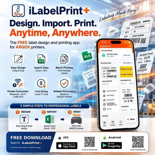 Alt view image 3 of 7 - ARGOX OS-214plus Pro 4x6 Thermal Transfer Shipping Label Printer