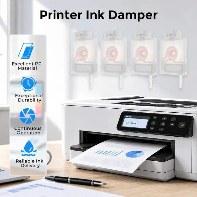 Alt view image 2 of 7 - 8PCS Ink Damper for L1800 R1390 L805 L800 XP600 DTF Printers