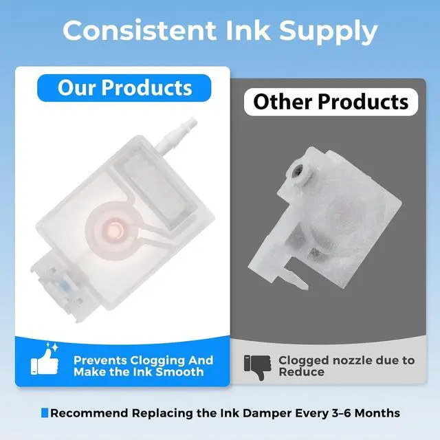 Alt view image 7 of 7 - 8PCS Ink Damper for L1800 R1390 L805 L800 XP600 DTF Printers