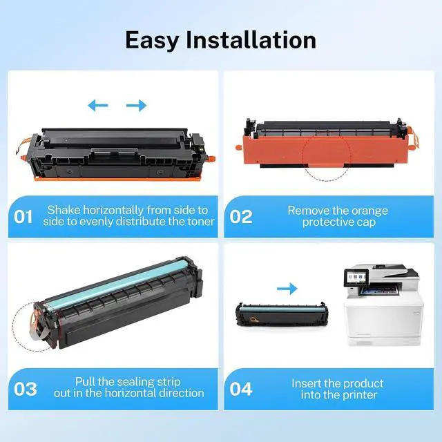 Alt view image 7 of 7 - 201X Toner Cartridge Compatible with HP 201X Toner Replacement Color LaserJet Pro MFP M252 M252n M277 M277n Series Printer (4 Pack)