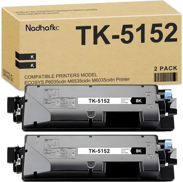 Main image of TK-5152K Black Toner Cartridge (2-Pack/12000 Pages) Replacement for Kyocera TK-5152K TK5152K 1T02NS0US0 use for Ecosys P6035cdn/M6035cidn/M6535cidn