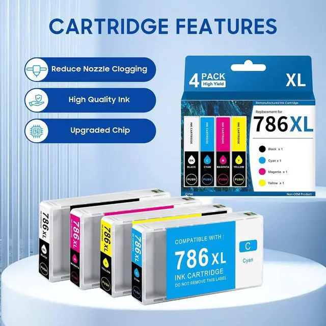Alt view image 4 of 6 - Remanufactured Ink Cartridges High Capacity Replacement for Workforce Pro WF-4630 WF-4640 WF-5110 WF-5190 WF-5620 WF-5690 Printer Ink 4-Pack Black Cyan Magenta Yellow