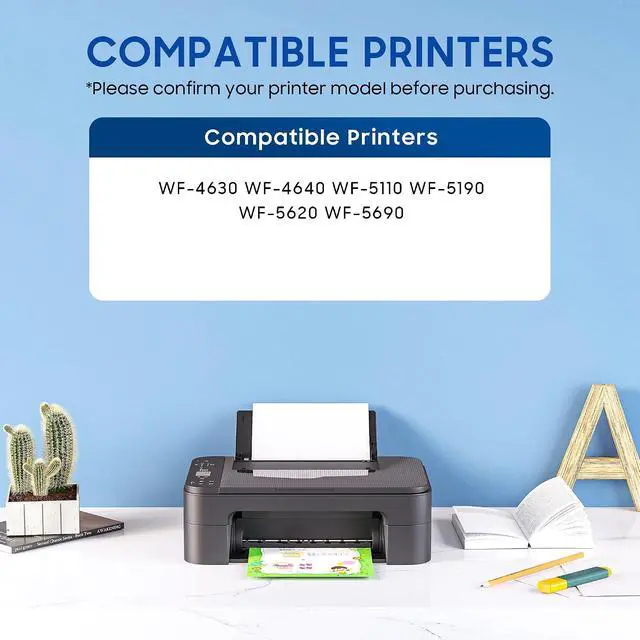 Alt view image 3 of 6 - Remanufactured Ink Cartridges High Capacity Replacement for Workforce Pro WF-4630 WF-4640 WF-5110 WF-5190 WF-5620 WF-5690 Printer Ink 4-Pack Black Cyan Magenta Yellow