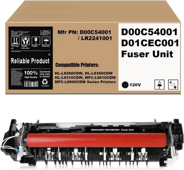 Main image of D01CECO01 D00C54001 Fuser Unit Compatible for HL-L8260CDW HL-L8360CDW HL-L8360CDWT HL-L9310CDW MFC-L8610CDW MFC-L8900CDWMFC-L9570CDW Printers115V