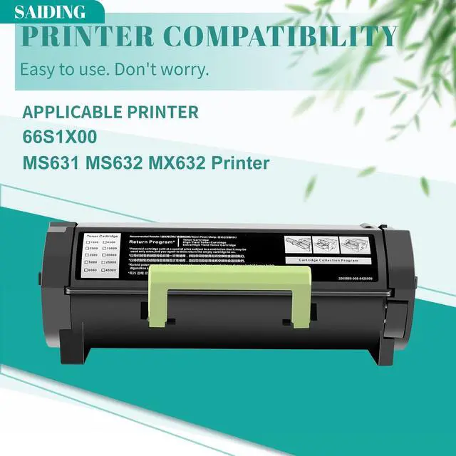 Alt view image 2 of 6 - Extra High Yield 66S1X00 Toner Cartridge Compatible with Lexmark MS631