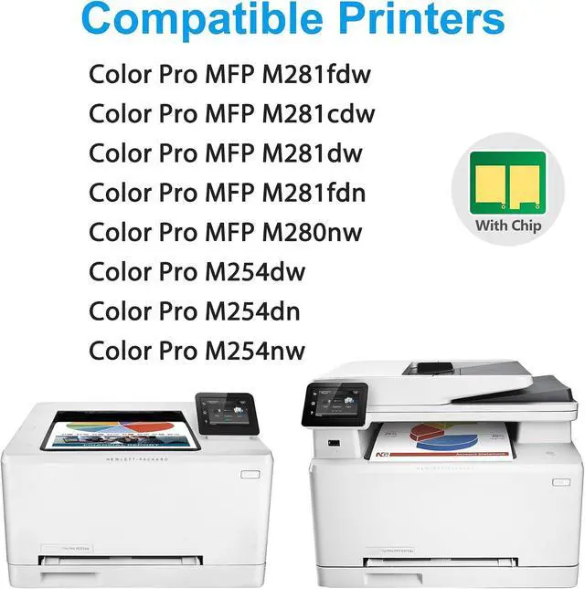 Alt view image 2 of 7 - 202X Toner Cartridges 4 Pack High Yield (1Black/1Cyan/1Magenta/1Yellow)