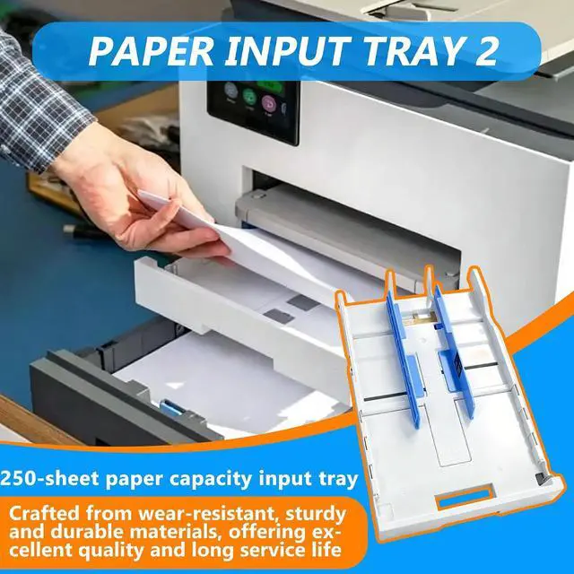 Alt view image 2 of 7 - Paper Input Tray 2,Fit for HP OfficeJet Pro 9020 9023 9025e 9135e Printers