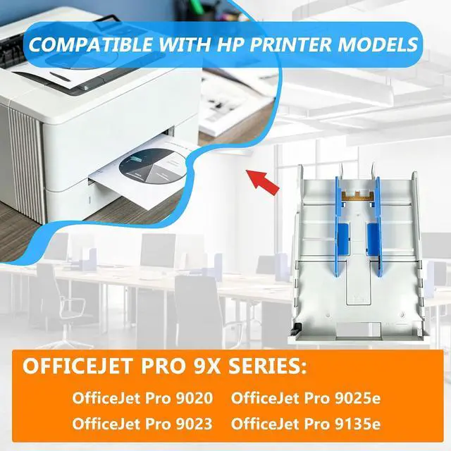 Alt view image 4 of 7 - Paper Input Tray 2,Fit for HP OfficeJet Pro 9020 9023 9025e 9135e Printers