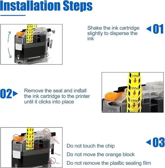 Alt view image 5 of 7 - LC109 LC109XXL (5Pack, 2BK/1C/1M/1Y) Ultra High Yield Ink Cartridges Replacement for Brother LC109BK LC105C LC105M LC105Y Work for MFC-J6520DW MFC-J6720DW MFC-J6920DW Printer