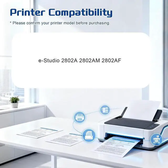 Alt view image 2 of 7 - T-2802U Toner Cartridge T2802U Compatible for Toshiba T-2802U